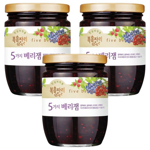복음자리 5가지 베리잼, 350g, 3개