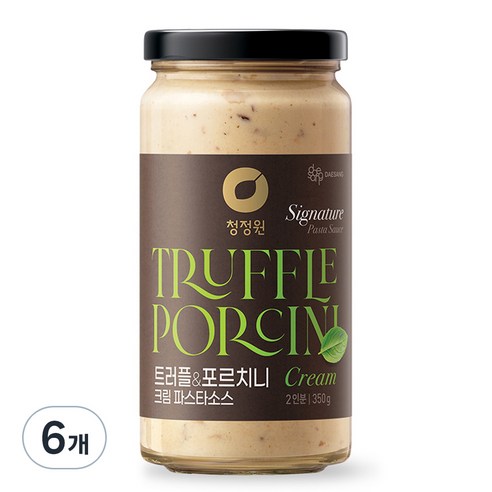 청정원 트러플 앤 포르치니 크림 파스타소스, 350g, 6개