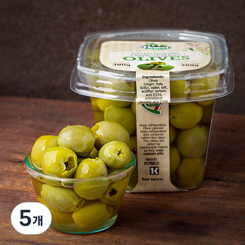 FICACCI 카스텔 베트라노 올리브 씨제거, 5개, 380g