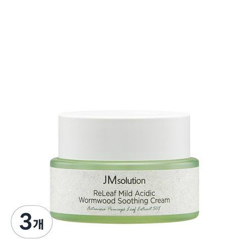 제이엠솔루션 릴리프 약산성 약쑥 수딩 크림, 50ml, 3개