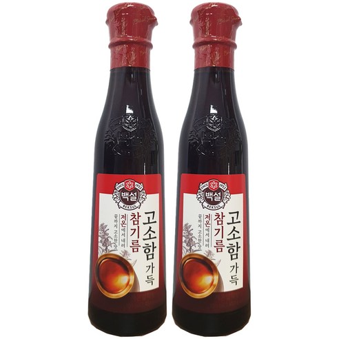 백설 고소함 가득 참기름병, 300ml, 2개