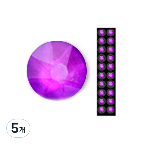 와사비네코 미미츠보 쥬얼리 귀지압패치 M 3.0mm 20p, 네온퍼플, 5개