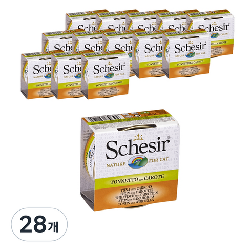 쉐지애 고양이 브로스 캔 70g, 28개, 참치 + 당근 + 쌀 혼합맛