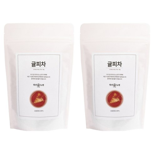 청년농원 저온가공 귤피차 삼각티백, 1g, 50개입, 2개