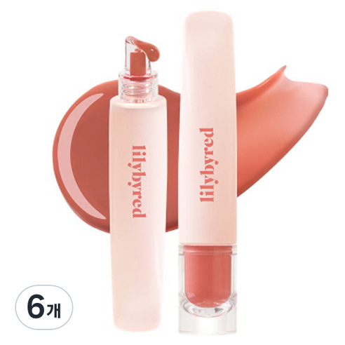 릴리바이레드 탱글 젤리밤, 6개, 9ml, 살구 젤리 한입