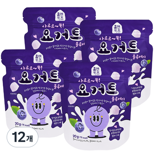 홈앤키즈 사르르쏙 요거트 블루베리 20g, 12개, 블루베리맛