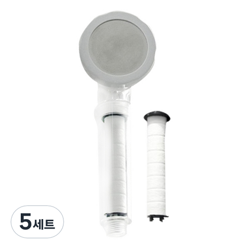 리빙해피 에어수 필터 샤워기 헤드 + 필터, 5세트
