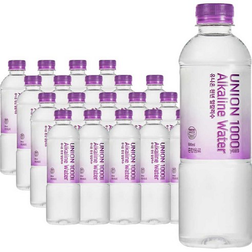 유니온 천년 알칼리수, 500ml, 20개