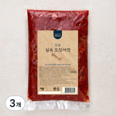 입술 실속 오징어젓, 3개, 1kg
