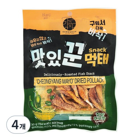 먹태깡 맛있꾼 먹태 청양마요맛, 30g, 4개  Best 5