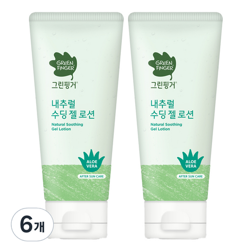 그린핑거 내추럴 수딩 젤 로션, 6개, 100ml