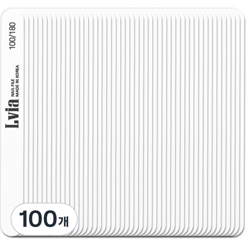 엘비아 100/180 우드 손톱 파일, 100개, 화이트