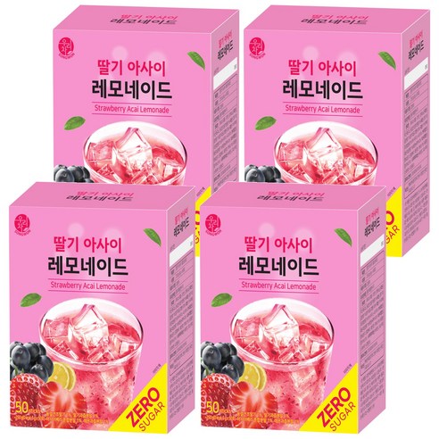 우리차 딸기 아사이 레모네이드, 5g, 50개입, 4개
