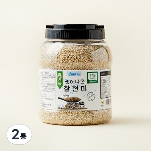 대구농산 유기농 씻어나온 찰현미, 2.2kg, 2통