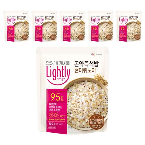 라이틀리 곤약즉석밥 현미퀴노아, 150g, 6개