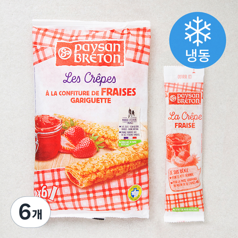 페이장브레통 스트로베리 크레페 6p (냉동), 6개, 180g
