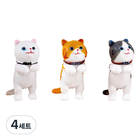 월드크린 애교 부리는 고양이 피규어 B타입 세트, 4세트