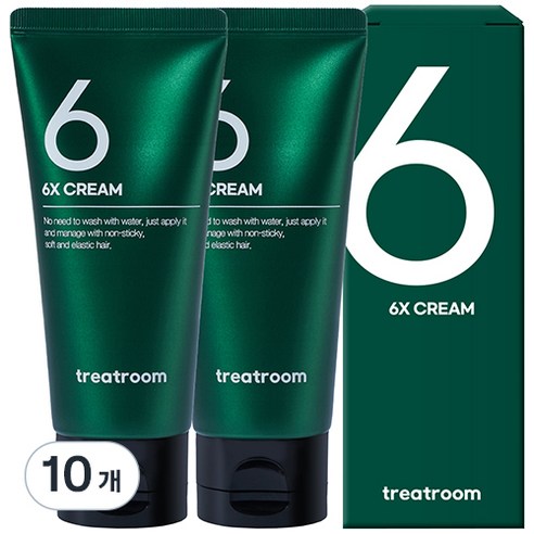 트리트룸 식스엑스크림 노워시 헤어 팩 트리트먼트, 10개, 100ml