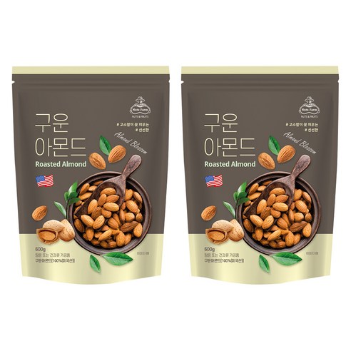 넛츠팜 구운 아몬드, 600g, 2개