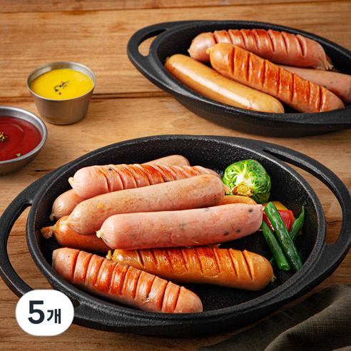 수제 생 5가지 맛 모둠소시지, 1kg, 5개