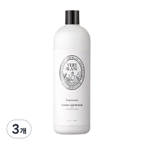 베르블랑 유아 섬유 유연제 튤립가든향, 1000ml, 3개
