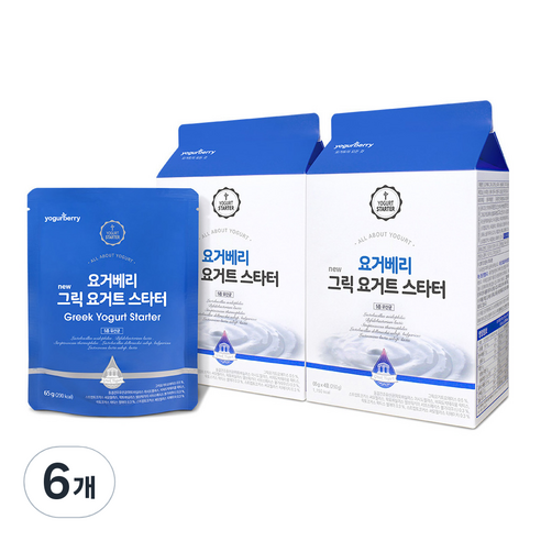 요거베리 그릭 요거트 스타터 파우더, 65g, 4개입, 6개