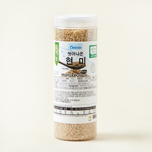 대구농산 유기농 씻어나온 현미, 800g, 1통