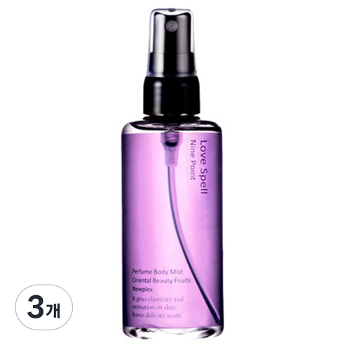 나인포인트 퍼퓸 모이스처 바디 미스트 러브스펠, 100ml, 3개