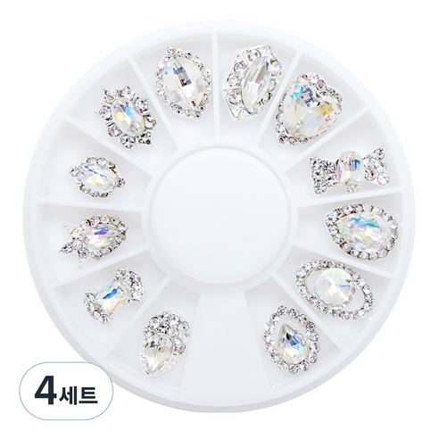 메이브라운 네일파츠 01 다이아 네일스톤 12종, 혼합색상, 4세트