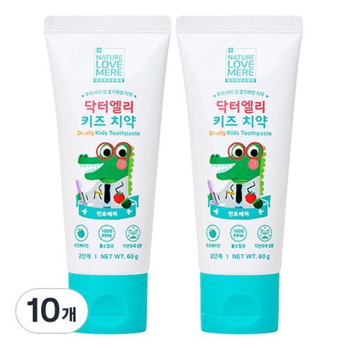 네이쳐러브메레 닥터엘리치약 키즈 2단계 불소, 10개, 60g