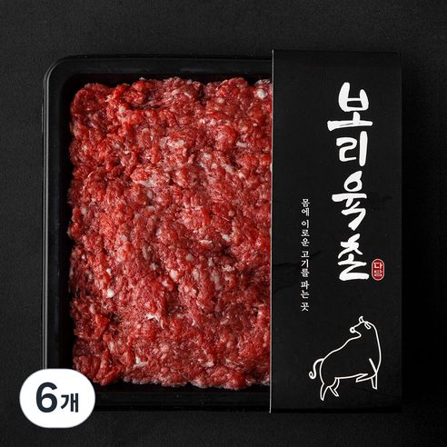 보리육촌 국내산 소고기 3등급 다짐육 (냉장), 6개, 300g