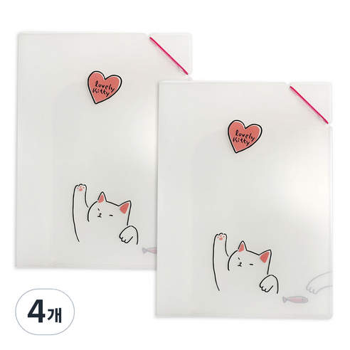 랑캣몰 부리 투포켓 파일, 러블리 키티, 4개