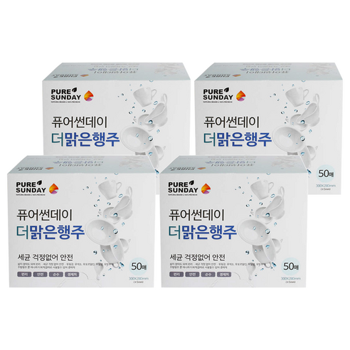 퓨어썬데이 더 맑은행주, 50개입, 4개