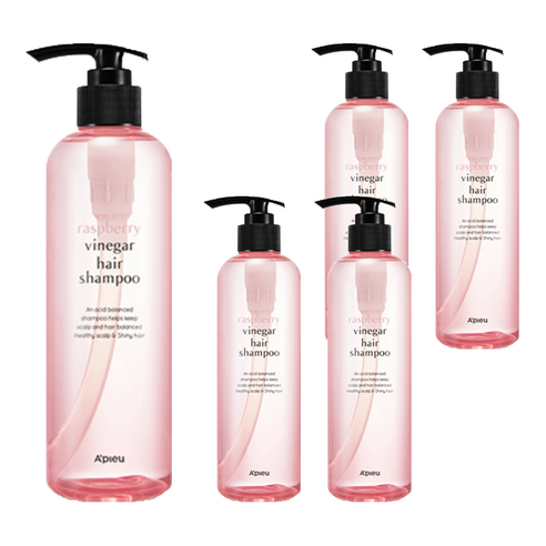 어퓨 라즈베리 식초 헤어 샴푸, 500ml, 5개