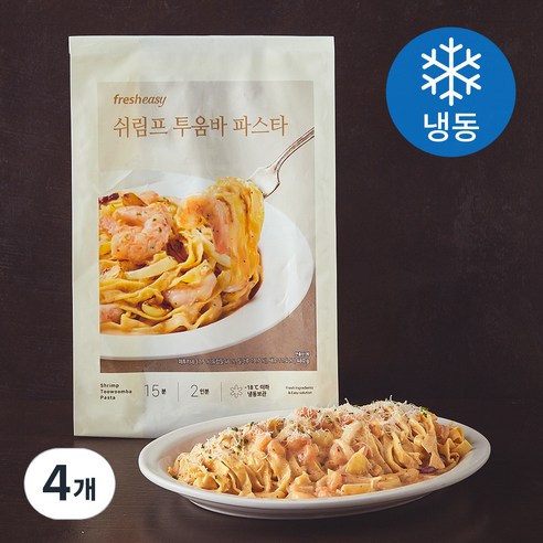 프레시지 쉬림프 투움바 파스타 2인분 (냉동), 4개, 480g