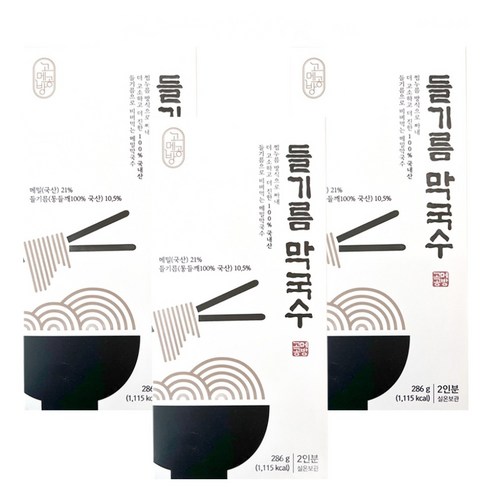 고메공방 들기름 막국수, 286g, 3개