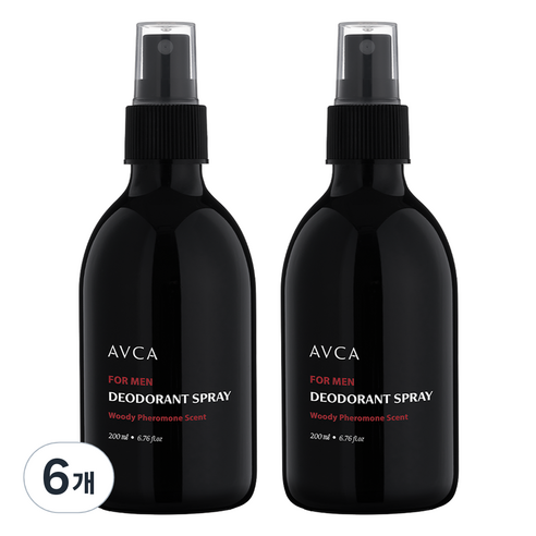 아브카 포맨 데오드란트 스프레이 우디 페로몬향, 200ml, 6개