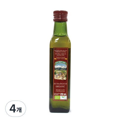 에치낙 유기농엑스트라버진 올리브유, 250ml, 4개
