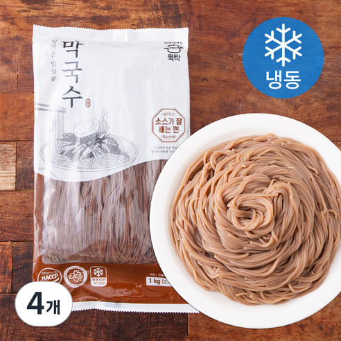 쿡탁 싱거운밥상 막국수 (냉동), 1kg, 4개