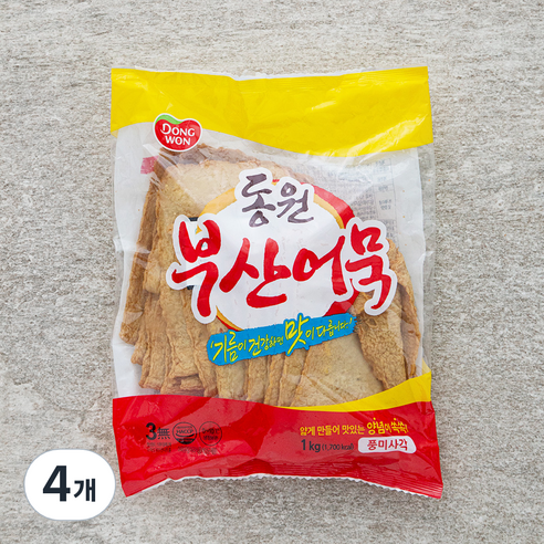 동원 부산 풍미사각 어묵, 1kg, 4개
