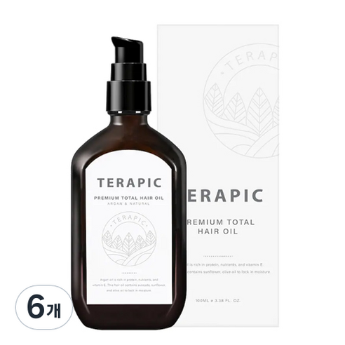 테라픽 프리미엄 토탈 헤어오일, 100ml, 6개