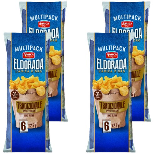 아미카칩스 엘도라다 감자칩 멀티팩, 150g, 4개