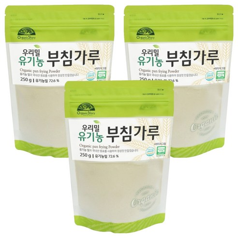 오가닉스토리 유기농 부침가루, 250g, 3개