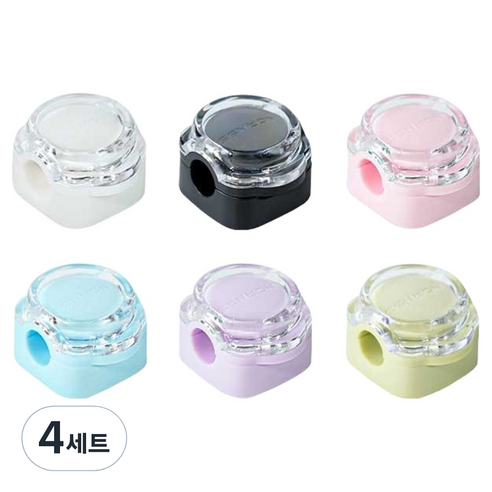 쥬롬 원형 마그네틱 케이블 홀더 usb 선정리 6종 세트, 혼합색상, 4세트