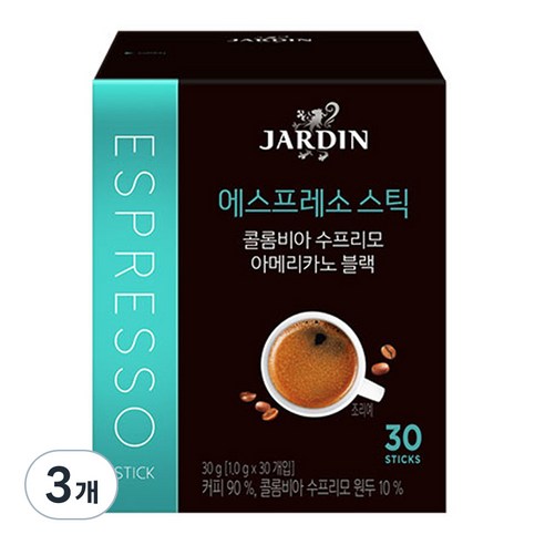 쟈뎅 아메리카노 블랙 콜롬비아 수프리모, 30개입, 3개