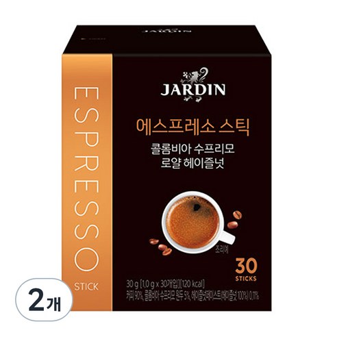 쟈뎅 로얄 헤이즐넛 콜롬비아 수프리모 커피, 1g, 30개입, 2개