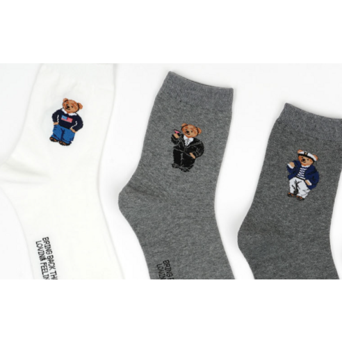 땀 걱정 없이 하루 종일 쾌적하게! 박군 베어 중목 양말로 발 건강과 스타일을 동시에!