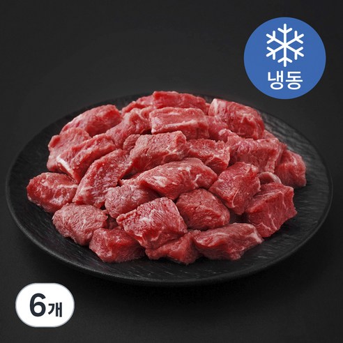 이플원 미국산 소고기 실속 국거리용 (냉동), 500g, 6개