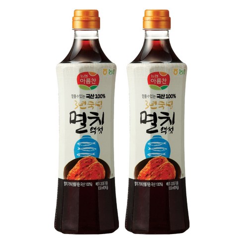 아름찬 국산 멸치액젓, 1kg, 2개