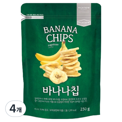 리치팜너트 바나나칩, 230g, 4개